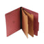 Six-section Pressboard Classification Folders, 2" Expansion, 2 Dividers, 6 Fasteners, Letter Size, Green Exterior, 10/box