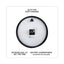 Classic Round Wall Clock, 12.63" Overall Diameter, Black Case, 1 Aa (sold Separately)