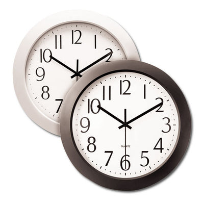 Whisper Quiet Clock, 12" Overall Diameter, White Case, 1 Aa (sold Separately)