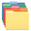 Deluxe Colored Top Tab File Folders, 1/3-cut Tabs: Assorted, Letter Size, Assorted Colors, 100/box