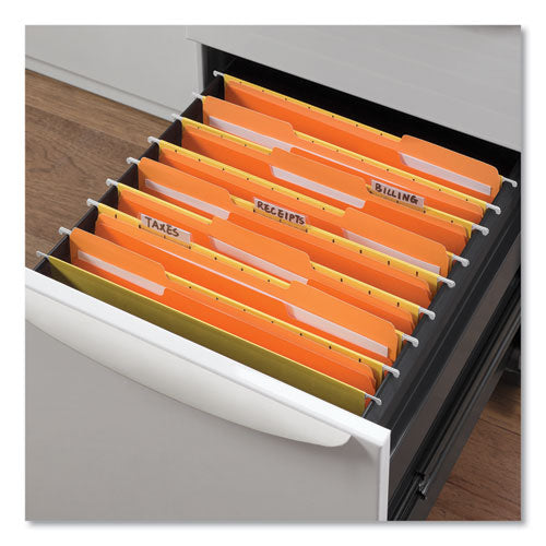 Deluxe Colored Top Tab File Folders, 1/3-cut Tabs: Assorted, Letter Size, Orange/light Orange, 100/box