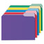 Deluxe Colored Top Tab File Folders, 1/3-cut Tabs: Assorted, Legal Size, Blue/light Blue, 100/box
