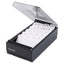 Business Card File, Holds 600 2 X 3.5 Cards, 4.25 X 8.25 X 2.5, Metal/plastic, Black