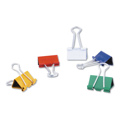 Binder Clips With Storage Tub, Mini, Black/silver, 60/pack