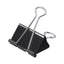 Binder Clips With Storage Tub, Large, Black/silver, 12/pack