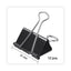 Binder Clips With Storage Tub, Large, Black/silver, 12/pack
