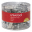 Binder Clips With Storage Tub, (50) Small (0.75"), (10) Medium (1.25"), Black/silver