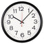 Indoor/outdoor Round Wall Clock, 13.5" Overall Diameter, Black Case, 1 Aa (sold Separately)