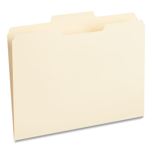 Top Tab File Folders, 1/3-cut Tabs: Center Position, Letter Size, 0.75" Expansion, Manila, 100/box