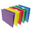Deluxe Bright Color Hanging File Folders, Letter Size, 1/5-cut Tabs, Blue, 25/box