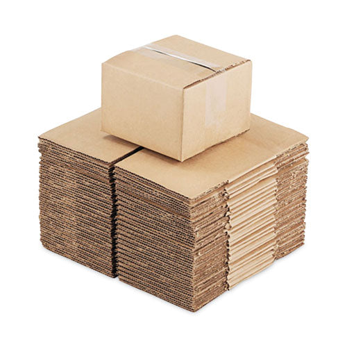 Cubed Fixed-depth Brown Corrugated Shipping Boxes, Regular Slotted Container, Large, 11" X 15" X 6", Brown Kraft, 25/bundle