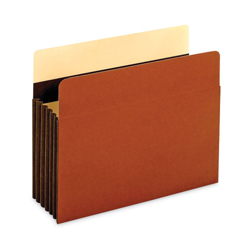 Redrope Expanding File Pockets, 7" Expansion, Letter Size, Brown, 5/box