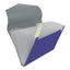 Poly Expanding Files, 13 Sections, Cord/hook Closure, 1/12-cut Tabs, Letter Size, Metallic Blue/steel Gray