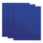 Two-pocket Plastic Folders, 100-sheet Capacity, 11 X 8.5, Navy Blue, 10/pack