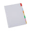 Deluxe Write-on/erasable Tab Index, 8-tab, 11 X 8.5, White, Assorted Tabs, 1 Set