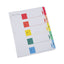 Deluxe Table Of Contents Dividers For Printers, 5-tab, 1 To 5; Table Of Contents, 11 X 8.5, White, 6 Sets