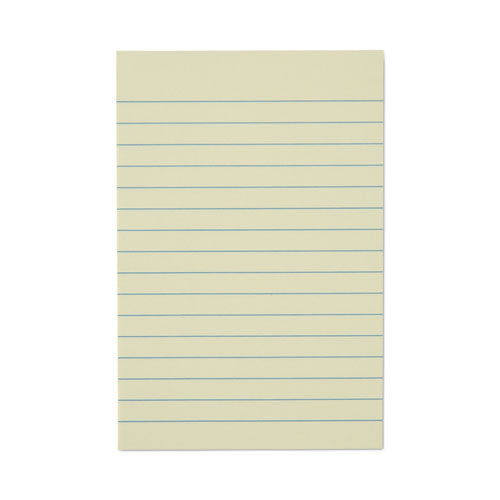 Recycled Self-stick Note Pads, Note Ruled, 4" X 6", Yellow, 100 Sheets/pad, 12 Pads/pack