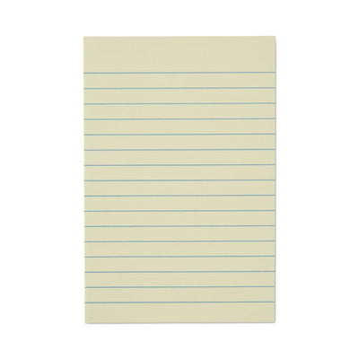 Recycled Self-stick Note Pads, Note Ruled, 4" X 6", Yellow, 100 Sheets/pad, 12 Pads/pack