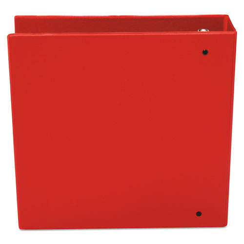 Economy Non-view Round Ring Binder, 3 Rings, 3" Capacity, 11 X 8.5, Red
