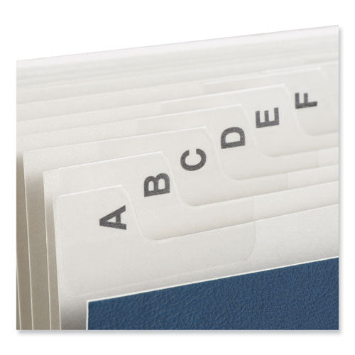 Expanding Desk File, 20 Dividers, Alpha Index, Letter Size, Blue Cover