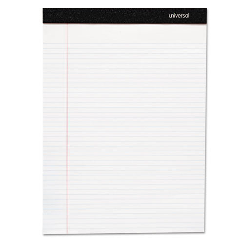Premium Ruled Writing Pads With Heavy-duty Back, Wide/legal Rule, Black Headband, 50 White 8.5 X 11 Sheets, 12/pack