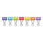 Emoji Themed Binder Clips With Storage Tub, Medium, Assorted Colors, 42/pack