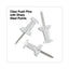 Clear Push Pins, Plastic, Clear, 0.38", 400/pack