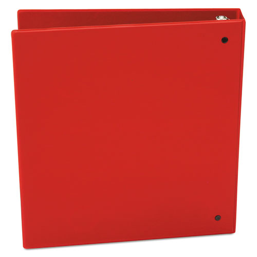 Economy Non-view Round Ring Binder, 3 Rings, 1.5" Capacity, 11 X 8.5, Red