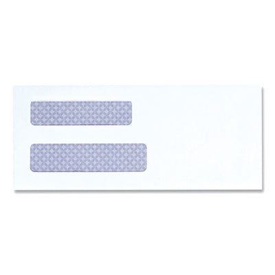 Double Window Business Envelope, #8 5/8, Square Flap, Gummed Closure, 3.63 X 8.88, White, 500/box