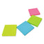 Self-stick Note Pads, 3" X 3", Assorted Neon Colors, 100 Sheets/pad, 12 Pads/pack
