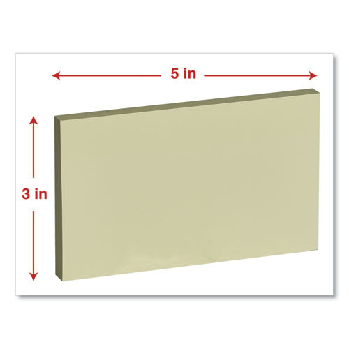 Self-stick Note Pads, 3" X 5", Yellow, 100 Sheets/pad, 12 Pads/pack