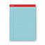 Colored Perforated Ruled Writing Pads, Wide/legal Rule, 50 Blue 8.5 X 11 Sheets, Dozen