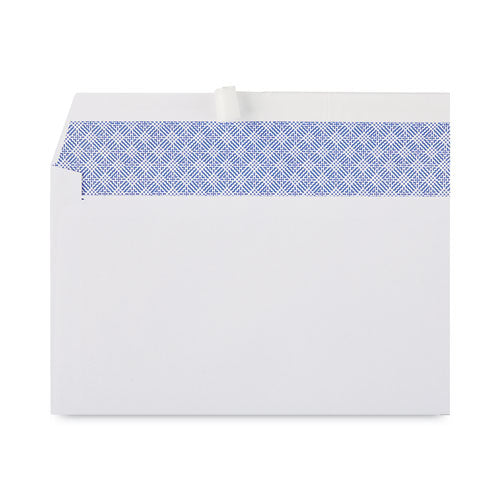 Peel Seal Strip Security Tint Business Envelope, #10, Square Flap, Self-adhesive Closure, 4.25 X 9.63, White, 500/box