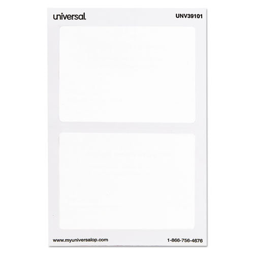 Plain Self-adhesive Name Badges, 3 1/2 X 2 1/4, White, 100/pack