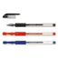 Comfort Grip Gel Pen, Stick, Medium 0.7 Mm, Blue Ink, Clear Barrel, Dozen