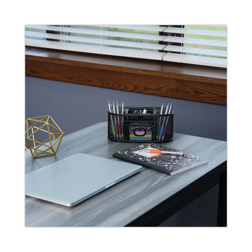 Comfort Grip Gel Pen, Retractable, Medium 0.7 Mm, Assorted Ink Colors, Silver Barrel, 8/pack