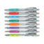 Comfort Grip Gel Pen, Retractable, Medium 0.7 Mm, Assorted Ink Colors, Silver Barrel, 8/pack