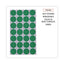 Self-adhesive Removable Color-coding Labels, 0.75" Dia, Green, 28/sheet, 36 Sheets/pack