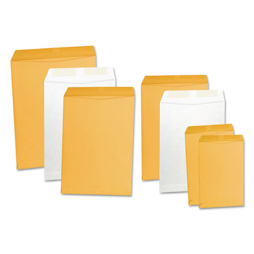 Catalog Envelope, 28 Lb Bond Weight Kraft, #1 3/4, Square Flap, Gummed Closure, 6.5 X 9.5, Brown Kraft, 500/box