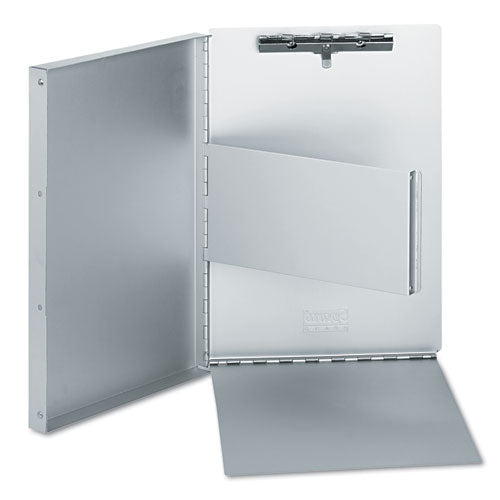 Deluxe Aluminum Document Box, 0.4" Clip Capacity, Holds 8.5 X 11 Sheets, Aluminum