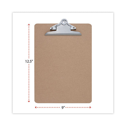 Hardboard Clipboard, 1.25" Clip Capacity, Holds 8.5 X 11 Sheets, Brown