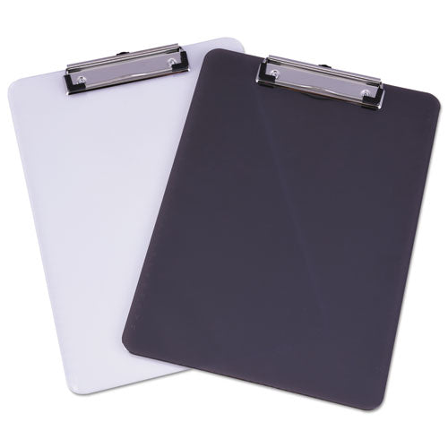 Plastic Clipboard With Low Profile Clip, 0.5" Clip Capacity, Holds 5 X 8 Sheets, Clear