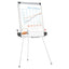 Dry Erase Board With Tripod Easel And Adjustable Pen Cups, 29 X 41, White Surface, Silver Frame