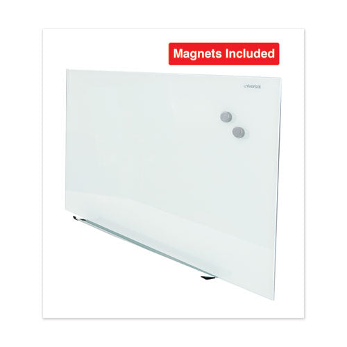 Frameless Magnetic Glass Marker Board, 36 X 24, White Surface