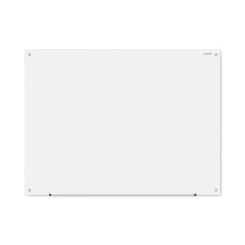 Frameless Glass Marker Board, 48 X 36, White Surface