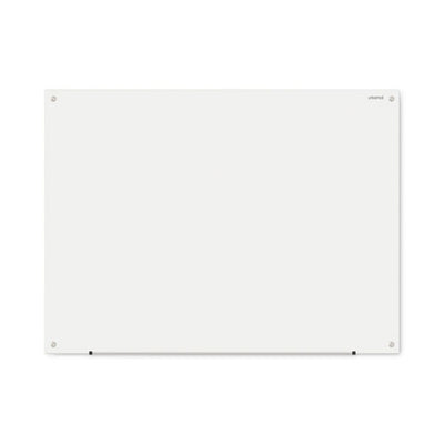 Frameless Glass Marker Board, 48 X 36, White Surface