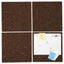 Cork Tile Panels, 12 X 12, Dark Brown Surface, 4/pack