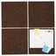 Cork Tile Panels, 12 X 12, Brown Surface, 4/pack