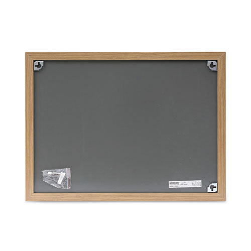 Cork Board With Oak Style Frame, 24 X 18, Natural Surface