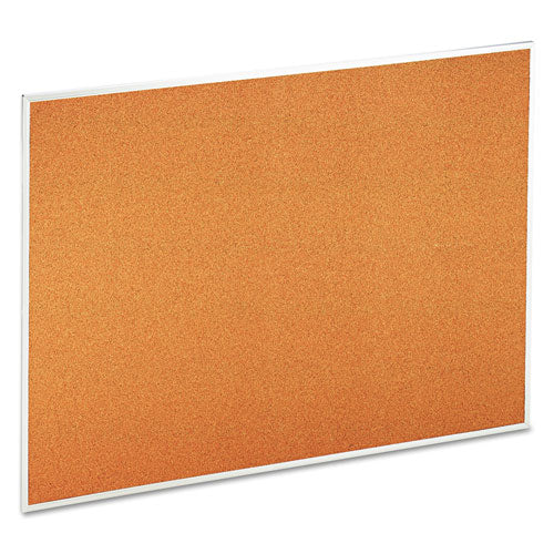 Cork Bulletin Board, 48 X 36, Natural Surface, Aluminum Frame